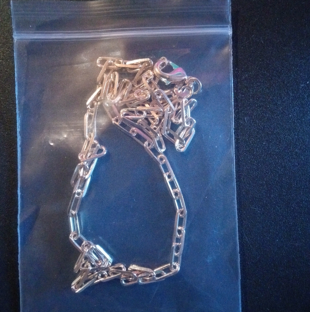 Paperclip link 18k GF necklace